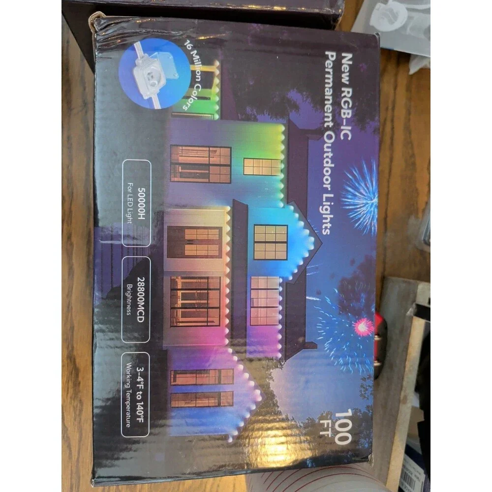 Outdoor LED Smart Lights. 100ft With Remote And 16 Million Colors